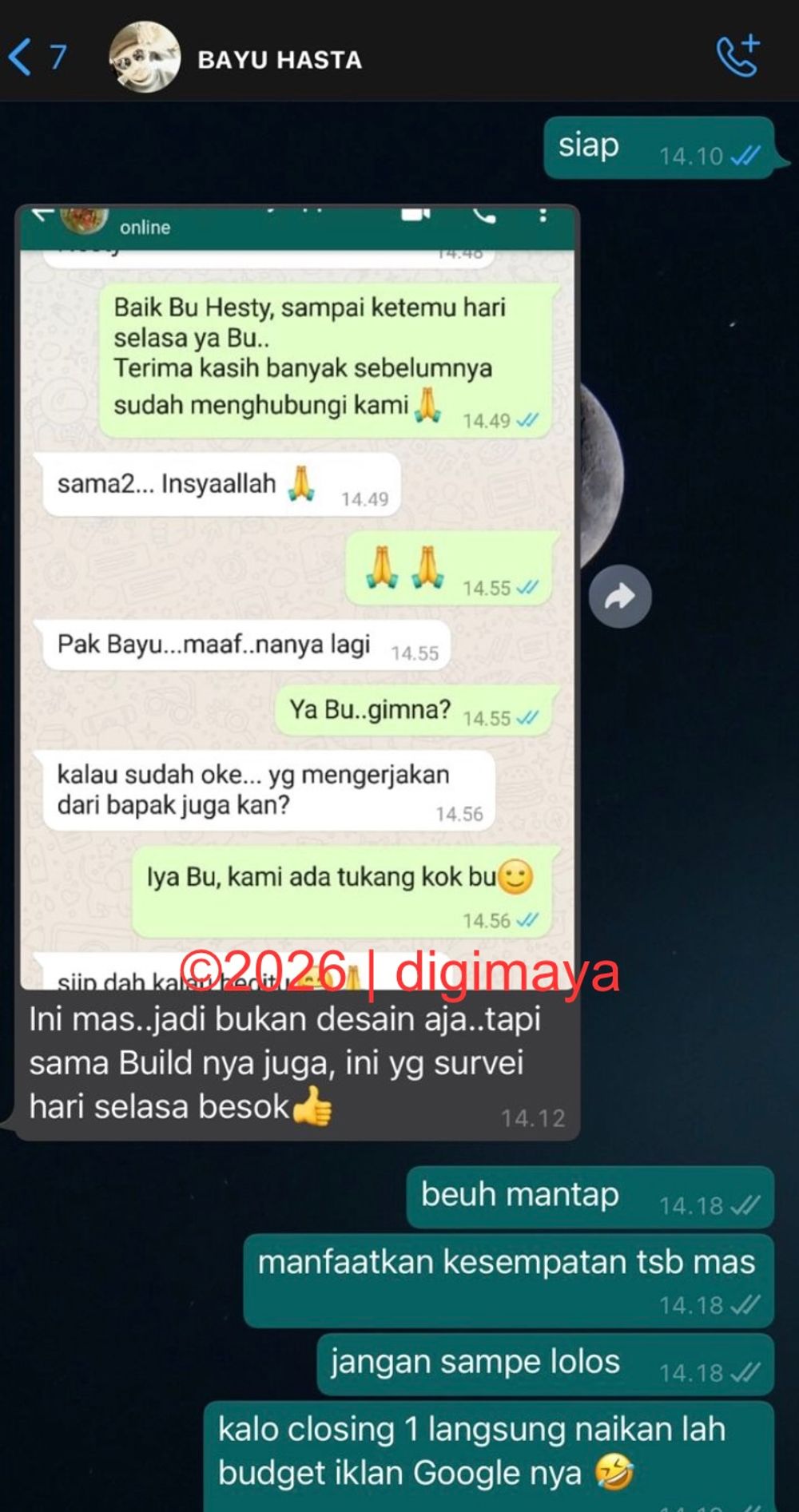 Pesan peserta mentoring
